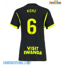 Camisa de time de futebol Atletico Madrid Koke #6 Replicas 2º Equipamento Feminina 2026-27 Manga Curta